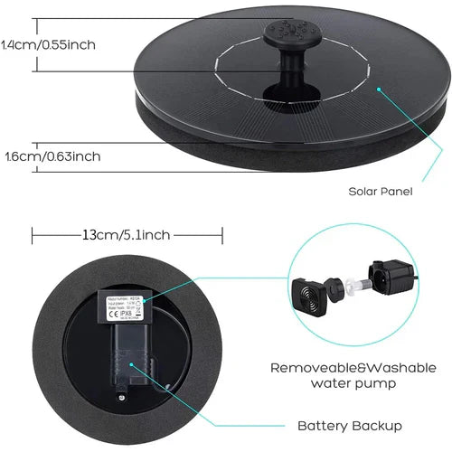 Solar Powered Water Fountain