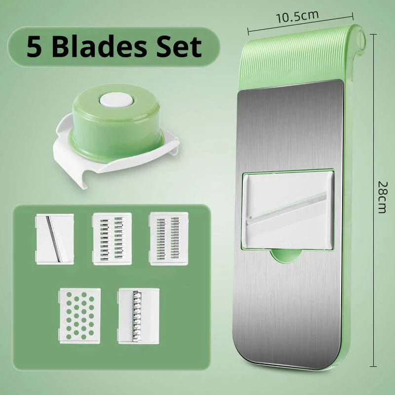 Multifunctional Vegetable Cutter (5 Blades Set)