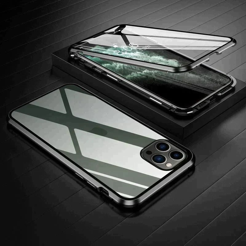iPhone 14 Series (Front+Back) Double Magnetic Glass Case