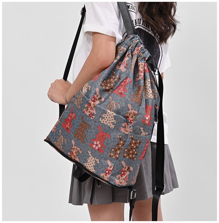 Cute Large Capacity Drawstring Foldable Bag