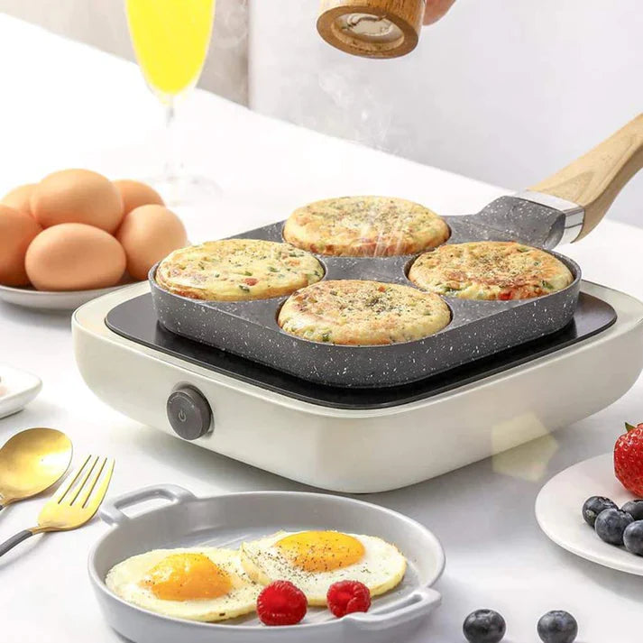 Four Hole Non-Stick Frying Pan