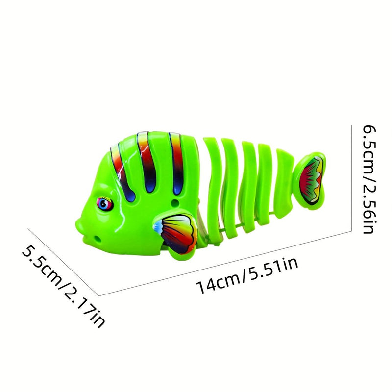 Plastic Wind-Up Wiggle Fish Toys