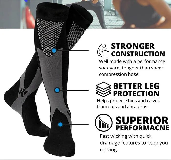 Bamboo Compression Socks for Instant Pain Relief ( Pack Of 2 )