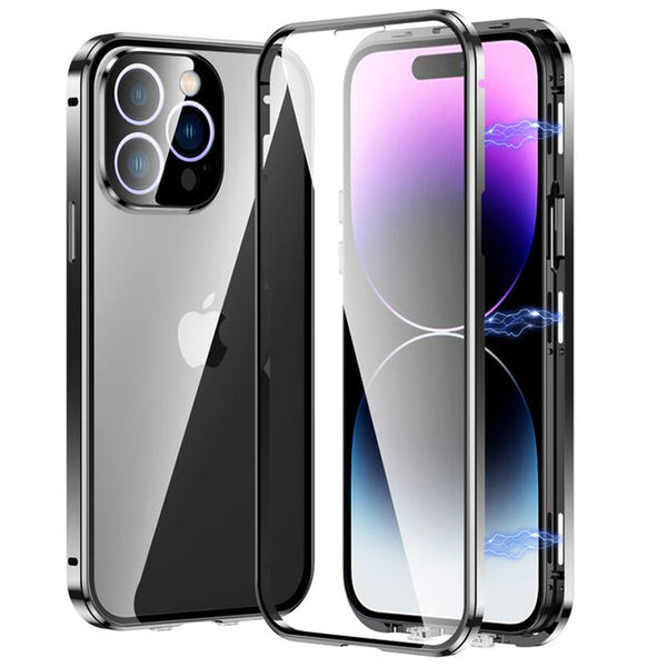 iPhone 14 Series (Front+Back) Double Magnetic Glass Case